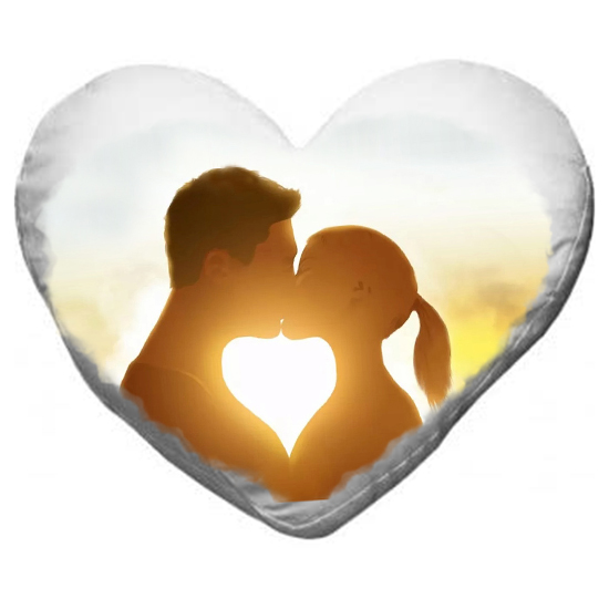 Cuscino cuore blu