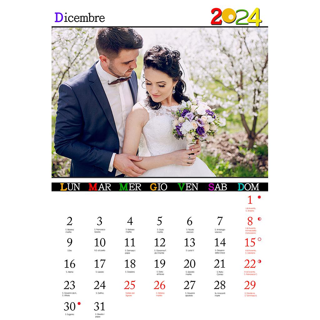 Calendario mensile 30x40 Cod. C788